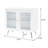2-door Engineered Wood Accent Cabinet White High Gloss