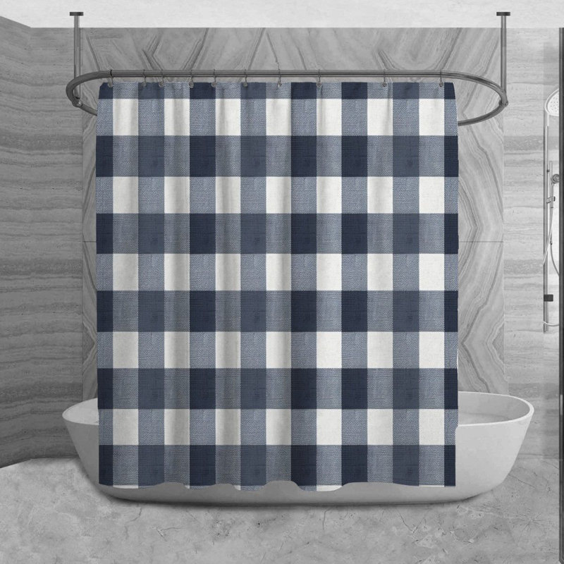 Rideau de douche Ashcom Gingham, L 84 po x l 70 po