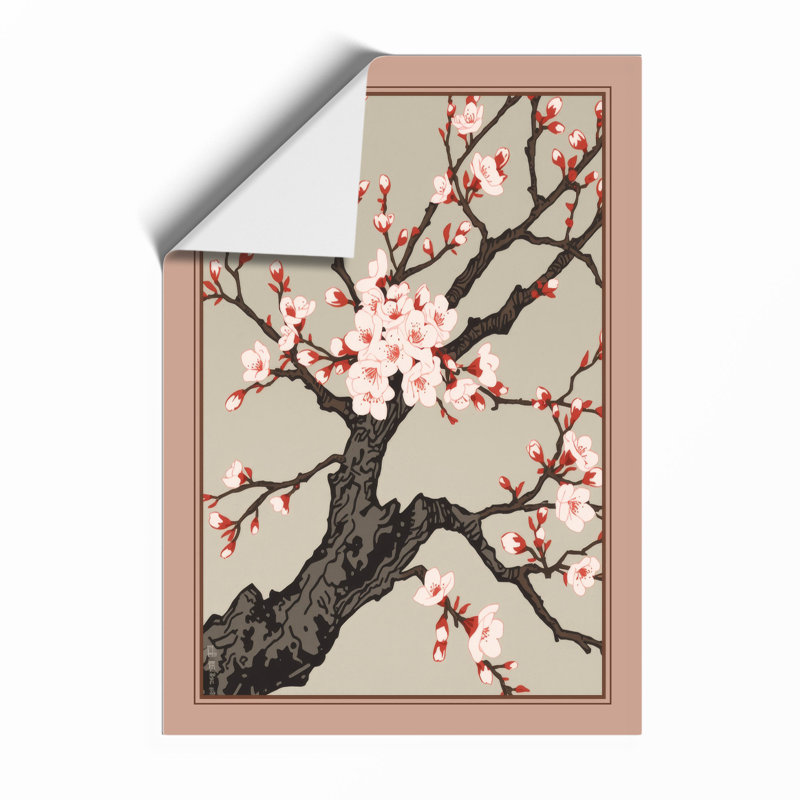 Spring Blossom Branch Japandi - Framed Print, Unframed, A3 - 42.0 x 29.7 cm