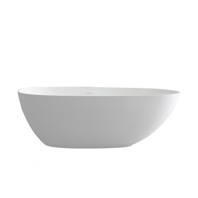 67" Premium Solid Surface Deep Soaking Bathtub