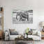 Protective Journey Contemporary Elephant Nature Wildlife Wall Art Print by Jeffrey C. Sink - 1 Piece Wrapped Canvas Wall Art-1528183096