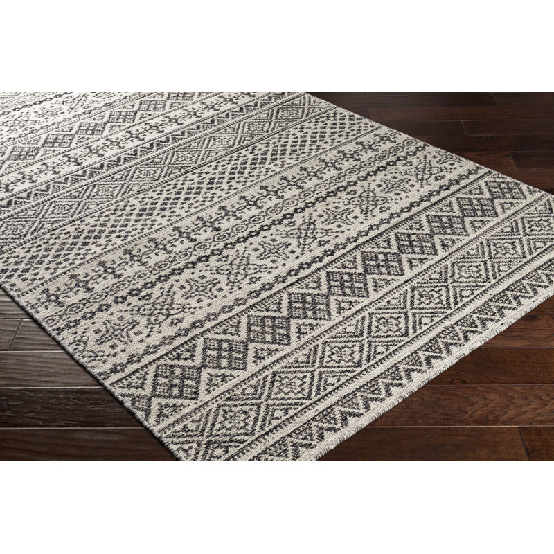 Acsa Wool Southwestern Indoor Rug, Rectangle 8'10" x 12'