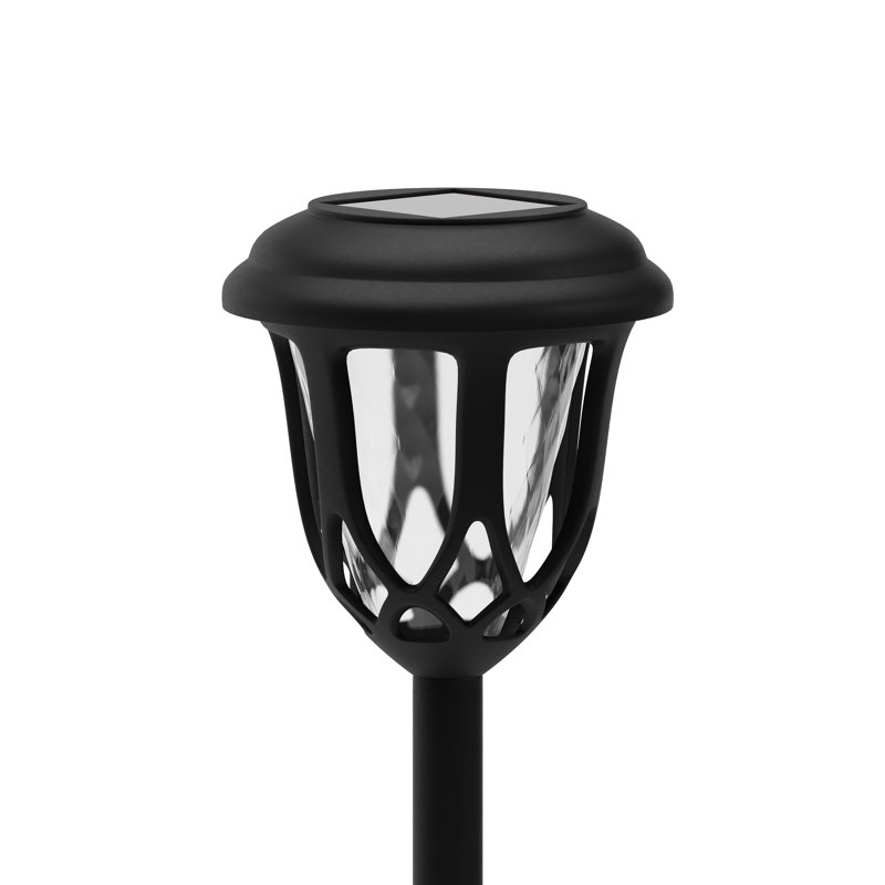 Black Tulip Design LED Solar Pathway Lights Set of 8