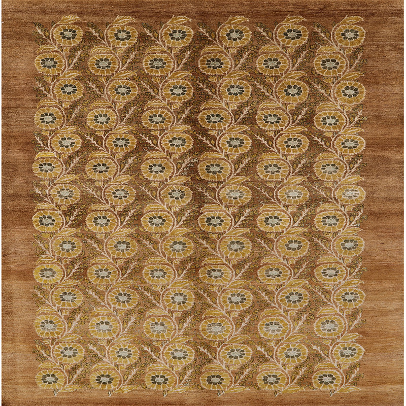 Tapis brun clair Sighwarth, Carré 7 pi