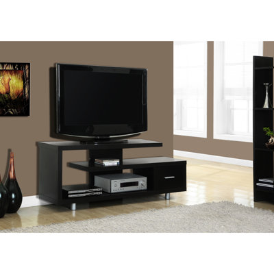 Modern Tv Stand 60 Inch, Entertainment Center With Storage, Brown Laminate, For Living Room And Bedroom Contemporary Inch Stand, Media Storage Cabinet