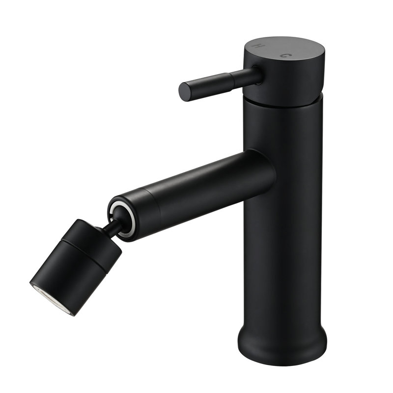 Bathroom Sink 2 Mode Faucet Matte Black, 360 Rotating Aerator, Stainless Steel Black With Aerator 360, For Sink,, Matte Black