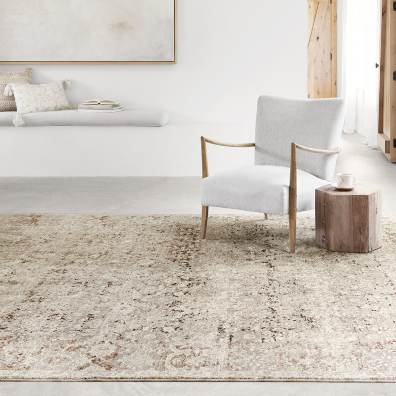 Tapis beige Fuhrman, Tapis de couloir 2 pi 10 po x 10 pi