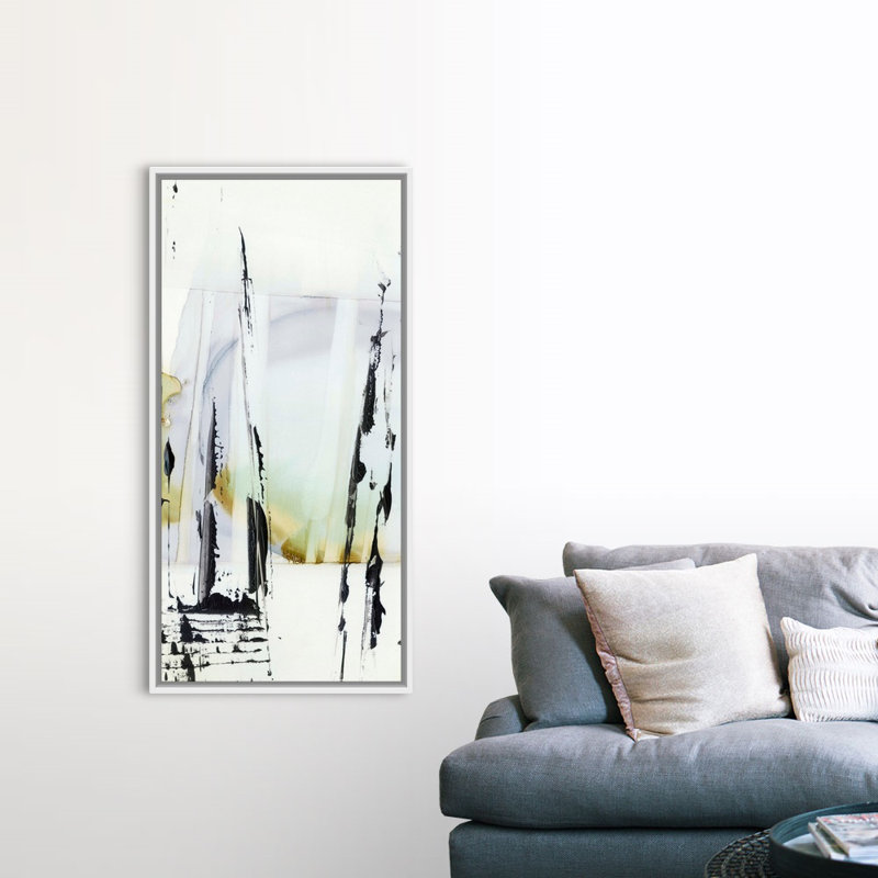 Art mural sur toile Bamboo Marsh II, Toile avec cadre blanc, H 60 po x l 30 po x P 1,75 po