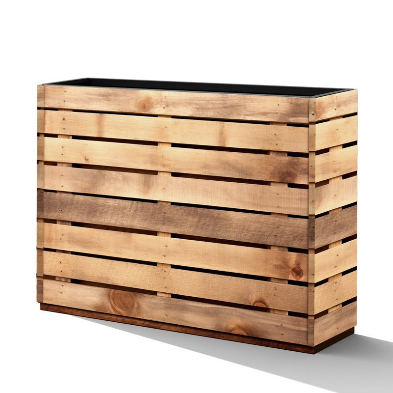Galvanized Steel Metal Planter Box, Large Rectangular Planter Box with Drainage Holes, Modern Outdoor Planter Box for Indoor & Outdoor Use, Tall Plants, Flowers or Shrubs
