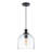 Lightrix 1-Light Single Hammered Clear Glass Bell Pendant-2064420940