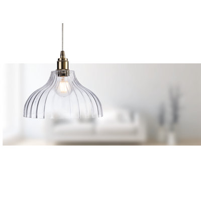 Victory 1 - Light Antique Brass Dome Pendant