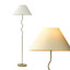 Squiggle 62" Modern LED Floor Lamp with Wavy Gold Metal Base and Ivory Empire Shade, Bulb Included-98278480