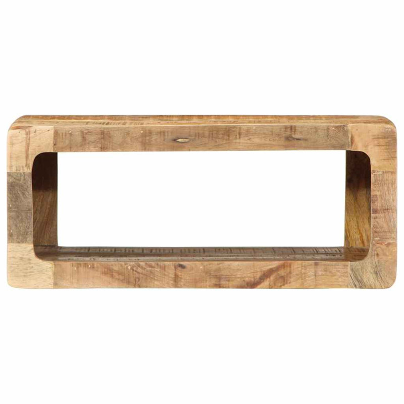 TV Cabinet With Shelf With Storage Solid Mango Wood, 25cm H x 60cm L x 30cm W, Mango Brown