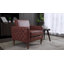 Fauteuil Mid-Century en similicuir avec siège spacieux-241785882