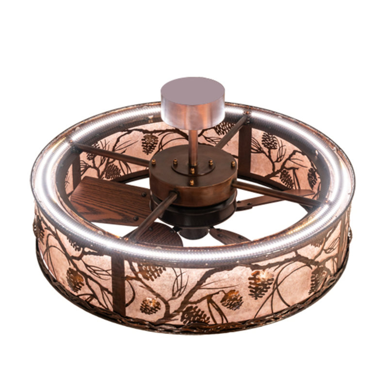 Whispering Pines LED Downrod Ceiling Fan