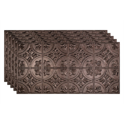 24.38'' L x 48.38'' W Embossed Vinyl Glue Up Ceiling Tile