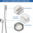 19.68"L*9.44"W 3 Functions Thermostatic Solid Brass Luxury Shower System with Rough-in Valve-56759068