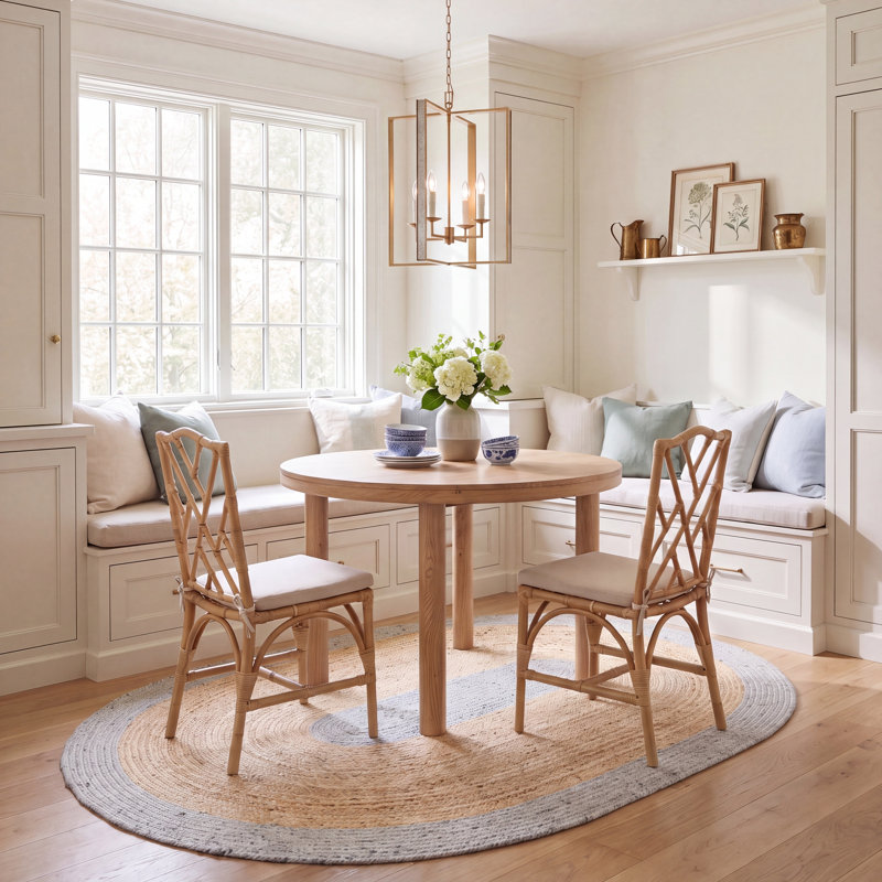 Tapis en jute / laine / coton tissé à la main Manning, Ovale 5 pi x 7 pi