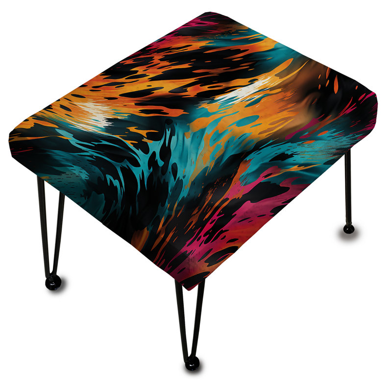 Mystic Aura Mirage - Repose-pieds rectangulaire abstrait