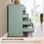 Commode à 12 tiroirs, grande commode de rangement bleu pâle avec grands tiroirs, meuble de rangement aspect bois pour chambre à coucher et dressing