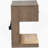 Brown 1-Drawer Nightstand Bedside Table