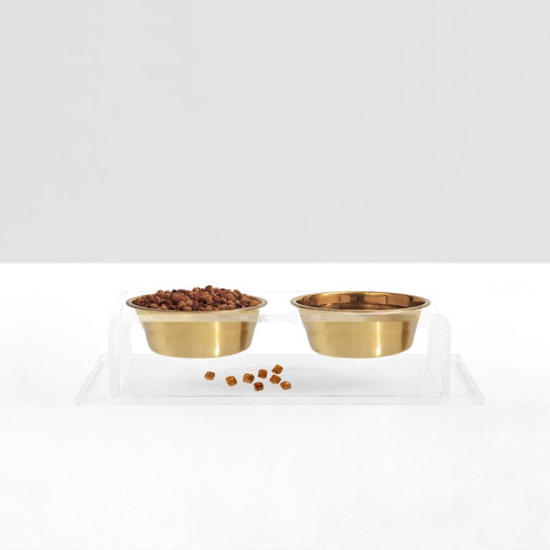 Clear Overflow Feeding Tray, Small, Clear