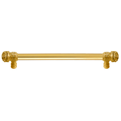 Juliane Grace with 5/8 smooth center long pull small finial with 52 Swarovski Clear & Aurore Boreale Crystals