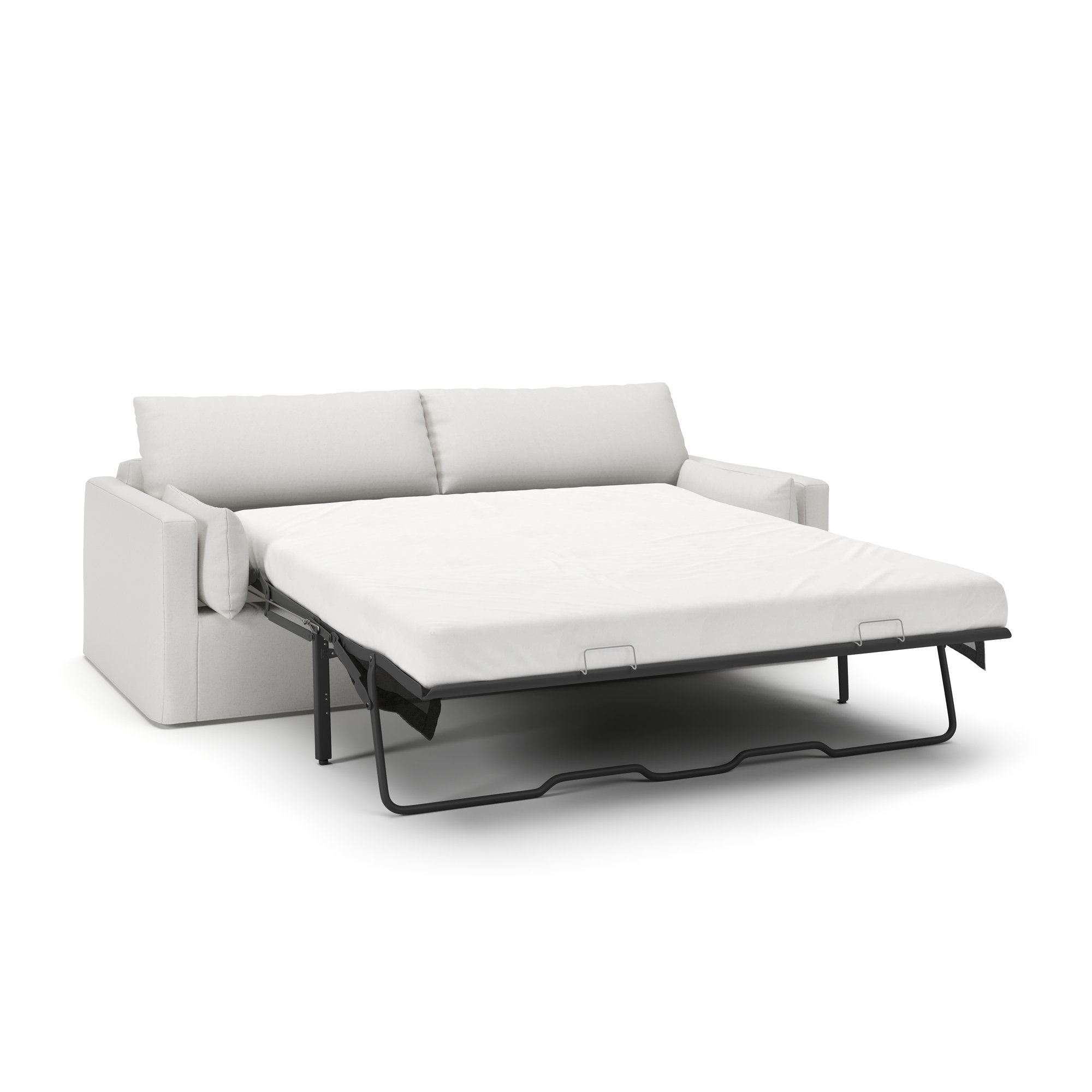 Luna Slipcovered Queen Sleeper Sofa, Macarena Beige