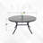 6 - Person 58'' Round Outdoor Dining Set With Swivel Chairs and Cushions