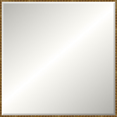 Antique Gold Wave Beveled Signature Mirror