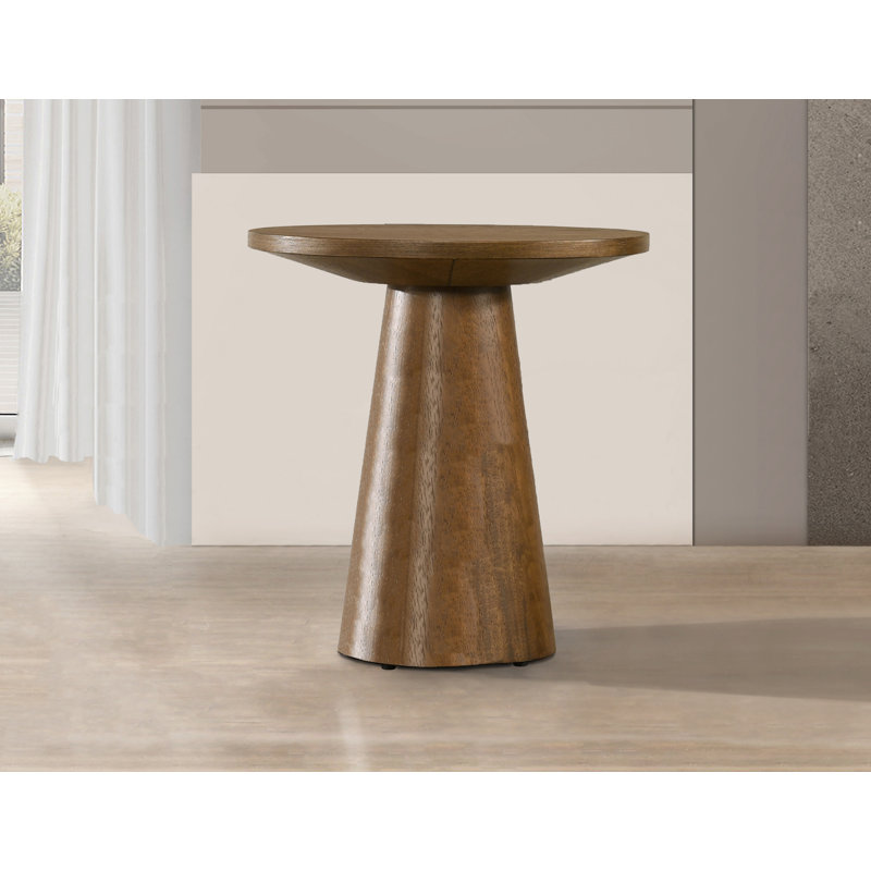  Table de canapé en bois massif Andreacchio, Noyer