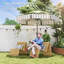 Abat-jour de patio moderne en polyester 8,6 pi Upf 30+ Upf