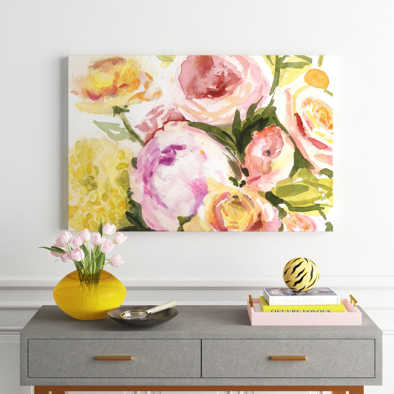 «Loose Arrangement IV», peinture sur toile, H 24 po x l 36 po