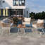 Style de patio avec housses et table solide - coussins de conversation beige