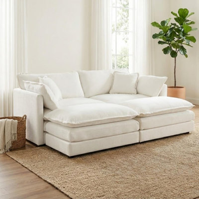 Canapé modulaire avec 2 repose-pieds Comfy