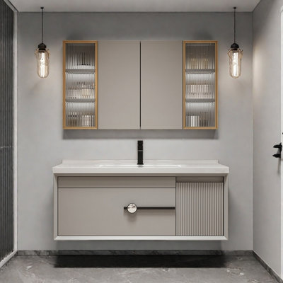 Armoire de salle de bain simple et luxueuse