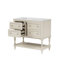 Ensemble de meuble-lavabo 36 po avec lavabo 36 po, lavabo en céramique encastré, ensemble de meuble-lavabo autoportant avec 4 tiroirs, armoire de salle de bain avec cadre en bois massif, beige-495881018