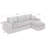 107'' Modern Boucle L-Shaped Sectional Sofa With Moveable Ottoman For Living Room, Comfy Cloud Couch With Pillows, Diy Combination-755075528