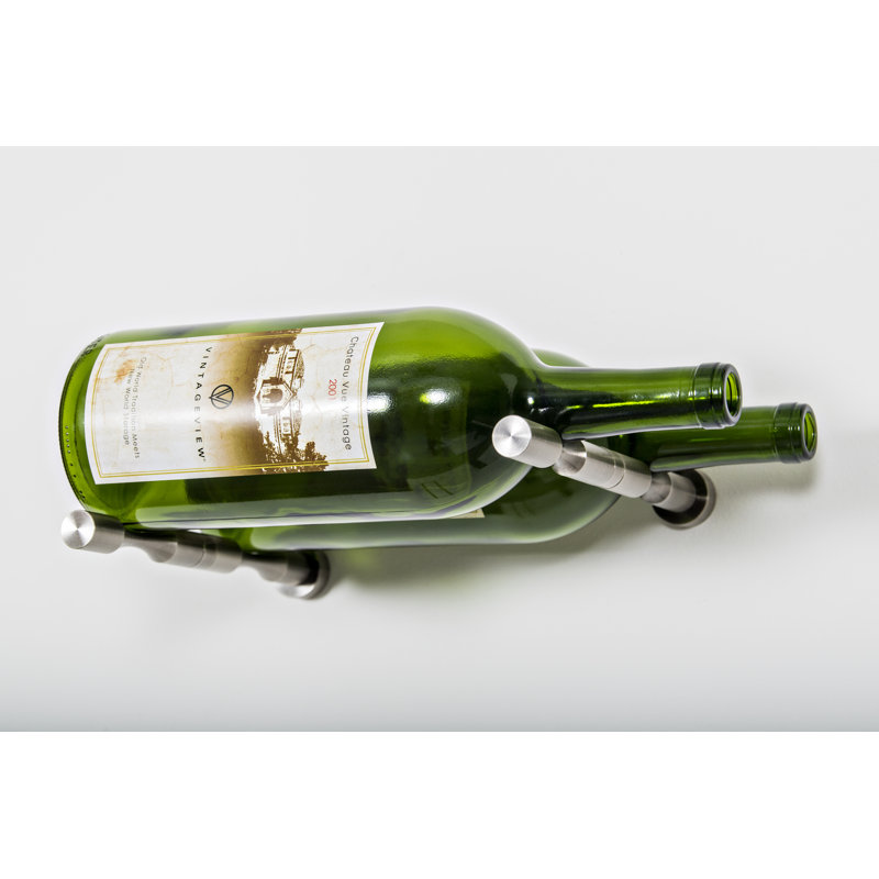 Kinde Wall Mounted Wine Bottle Rack, Gunmetal