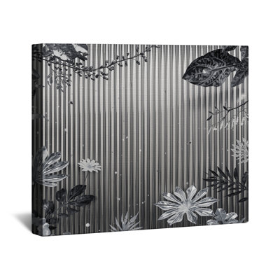 Toile tendue monochrome à motif de feuilles tropicales dans de nombreuses tailles