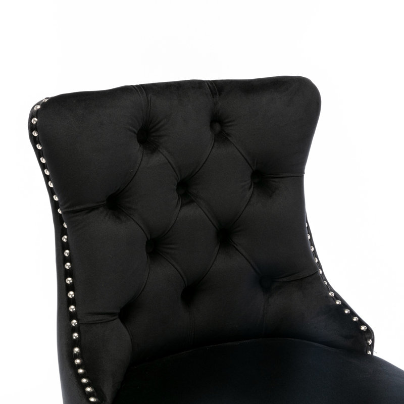 Chaises de bar rembourrées en velours Modern