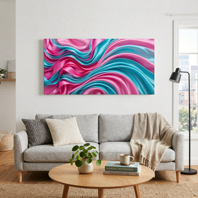 Ensemble de 1 tableau sur toile « Vagues de soie »