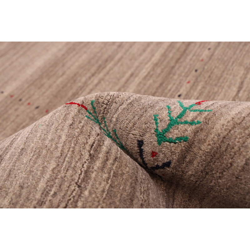 Kashkuli Gabbeh Grey Rug 5'0" x 8'0"