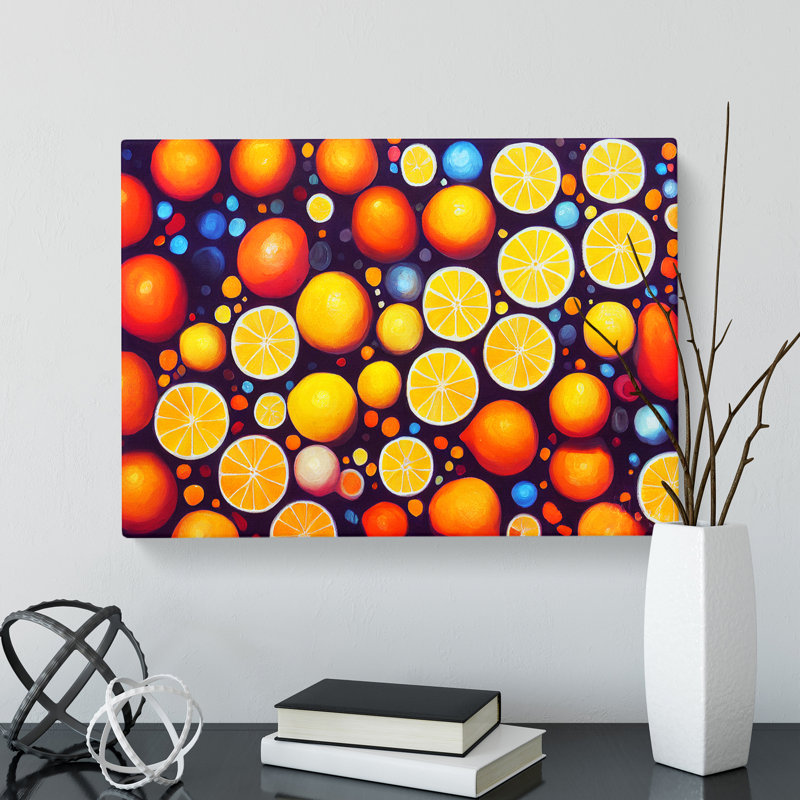 Sliced Oranges Fruit - Wrapped Canvas, 35cm H x 50cm W x 3cm D