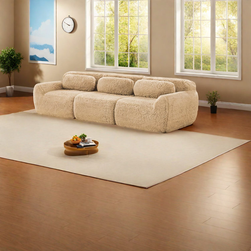Canapé modulaire doux, tissu moelleux, confort de cinéma maison