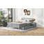 Lit plateforme en bois avec 2 tiroirs de rangement et 2 tables de chevet-2006126912-2006126919
