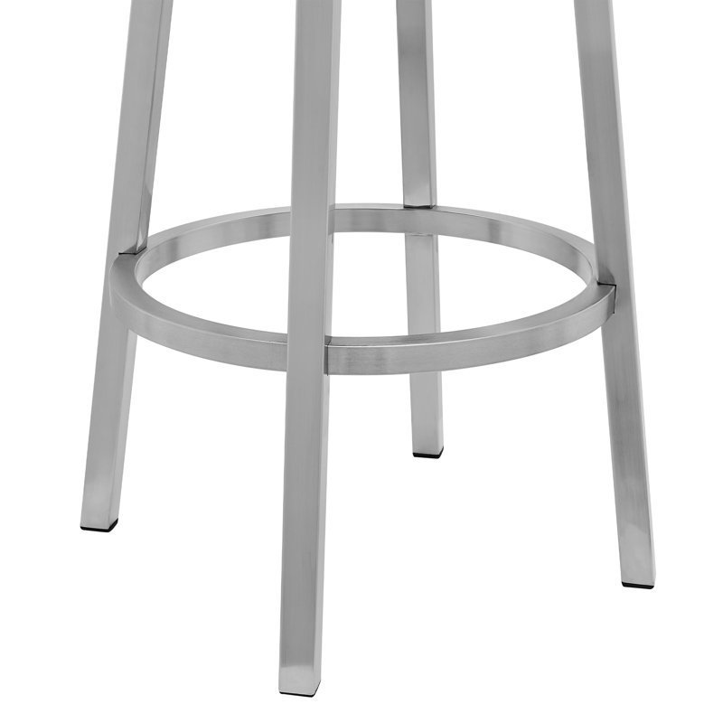 Tabouret de bar Aloysia, Acier inoxydable brossé, Tabouret de bar (siège d'une hauteur de 30 po)