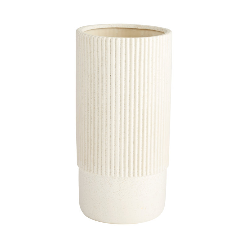 Harmonica Ceramic / Porcelain Table Vase, 14.5" H x 7.25" W x 7.25" D 