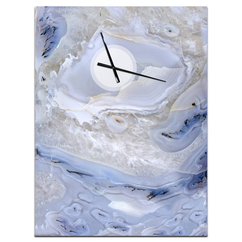 Agate fond de pierre - horloge murale moderne, H 32 po x l 24 po x P 1 po