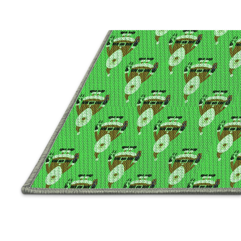 Tapis vert tissé à la machine